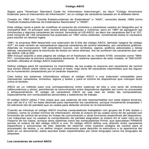 Código ascii