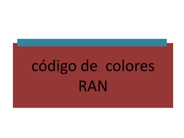 Código de  colores  ran