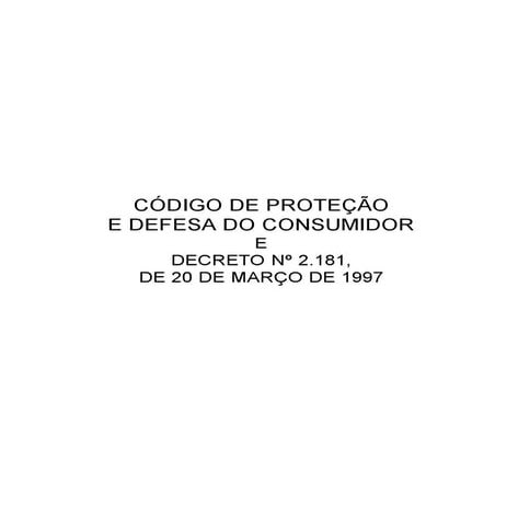 Código de defesa do consumidor rev 2001