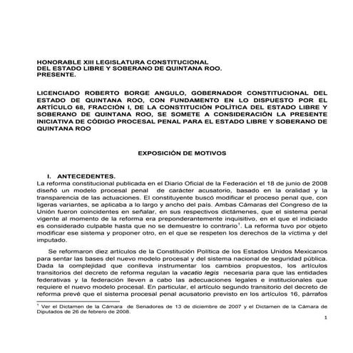 Código de procedimientos penales modelo q. roo