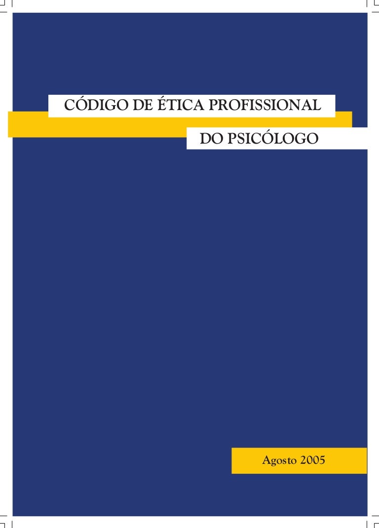 Código De ética Profissional Do Psicólogo 2011