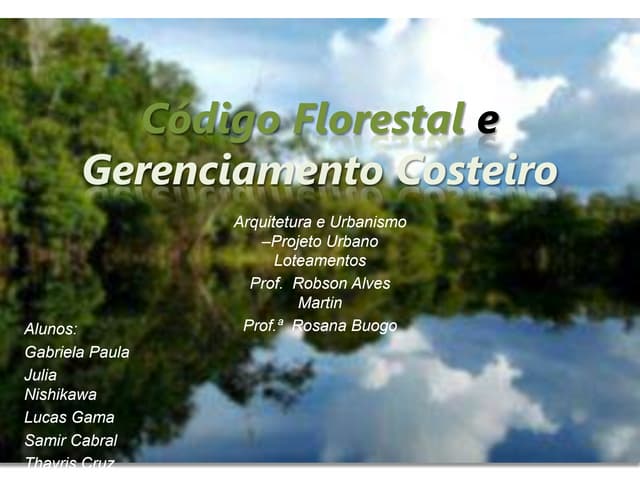 Código florestal e gerenciamento co...