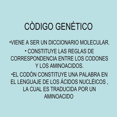 Còdigo genético diapositivas