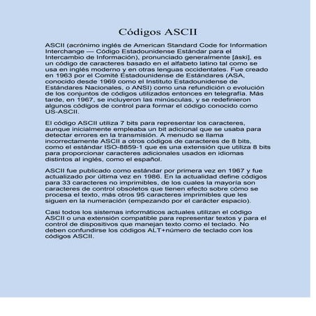 Códigos ascii