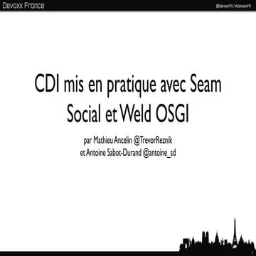 CDI mis en pratique avec Seam Social et Weld OSGI