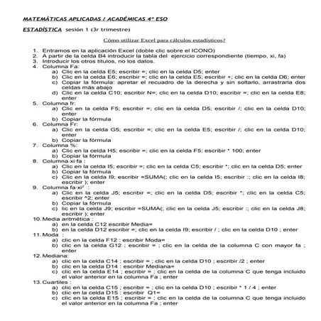 Estadistica 3r trimestre