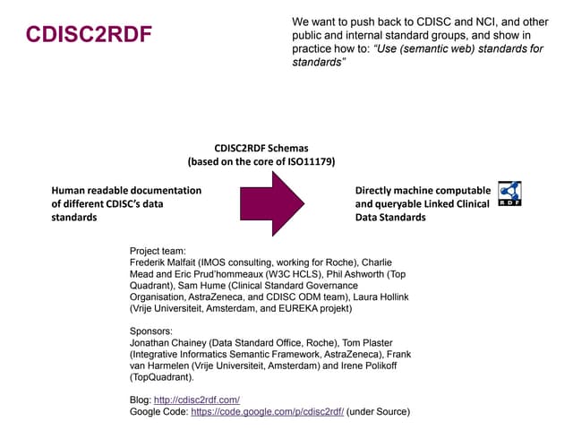 Cdisc2 rdf overveiw