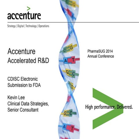 CDISC Electronic Submission to FDA
