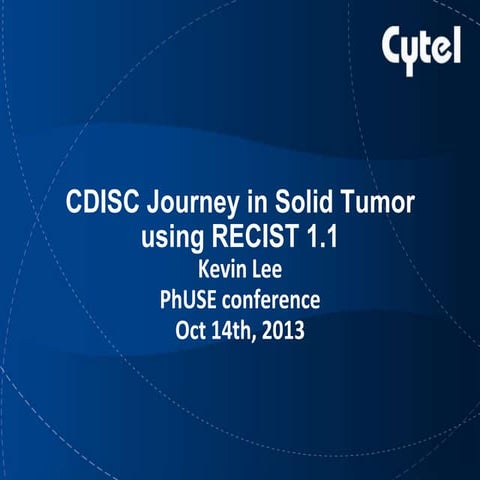 CDISC journey using RECISIT 1.1