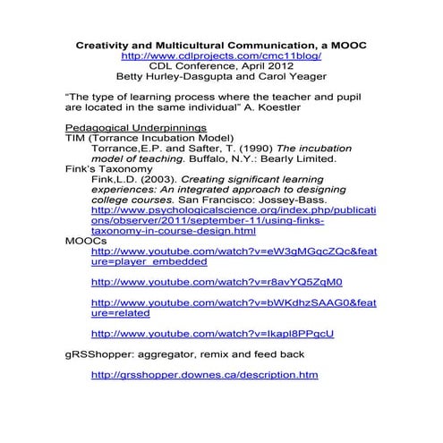 Cdl conference creativity and multicultural communication