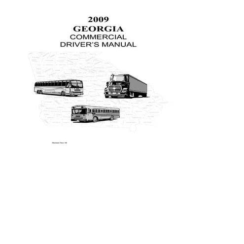 Cdl Drivers Manual 4 17 09