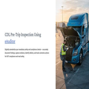 Pre Delivery Car Inspection with eAuditor Audits & inspections | PDF
