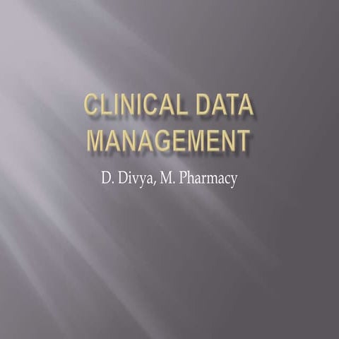Clinical Data Management
