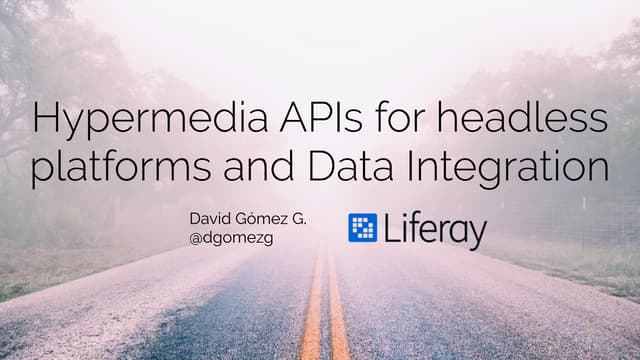 Cdm mil-18 - hypermedia ap is for headless platforms and data integration