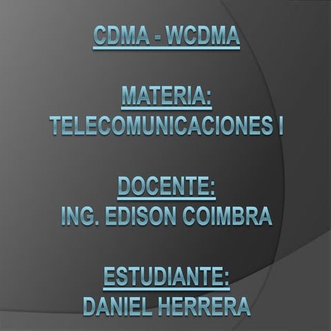 CDMA - WCDMA