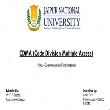 Presentation on CDMA | PPT