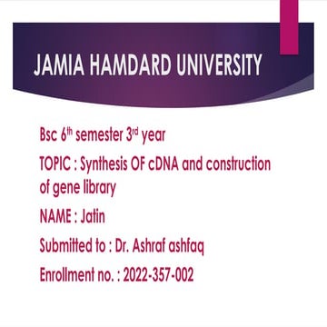 cdna synthesis and construction of gene libraries.pptx