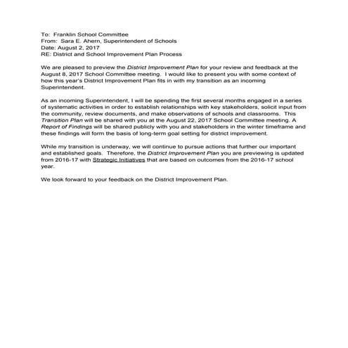 FPS - District Improvement Plan 2017-2018