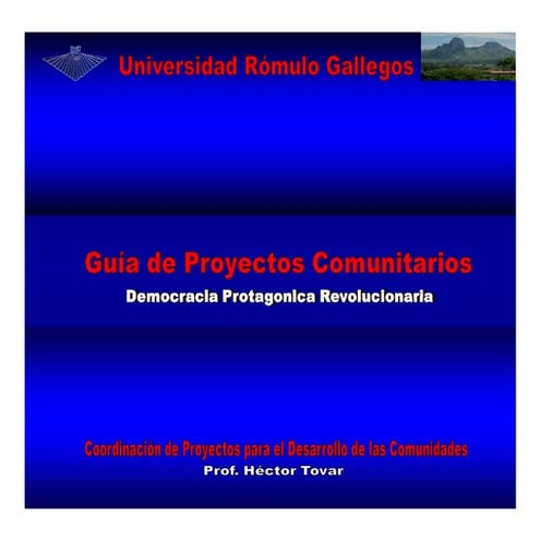 Guía para la Formulación de Proyectos Comunitarios | PDF