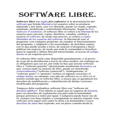 SOFTWARE LIBRE