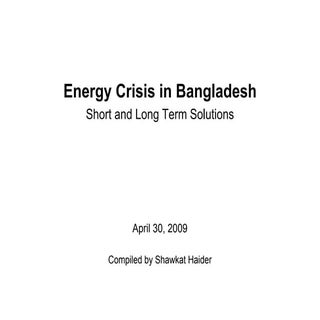 Bangladesh Energy Crisis Solutions
