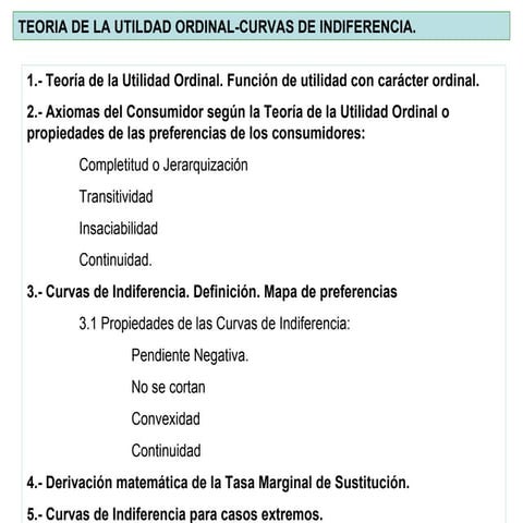 UTILIDAD ORDINAL