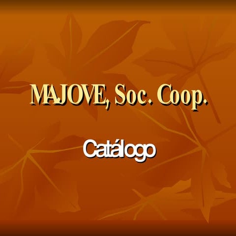 CATÁLOGO MAJOVE