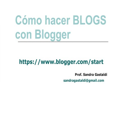 como hacer blogs