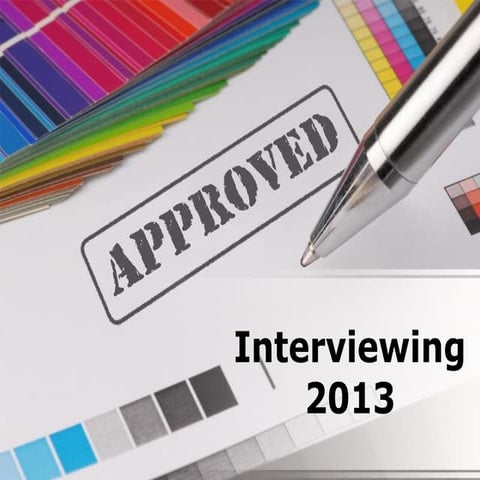 Interviewing PowerPoint PPT Content Modern Sample