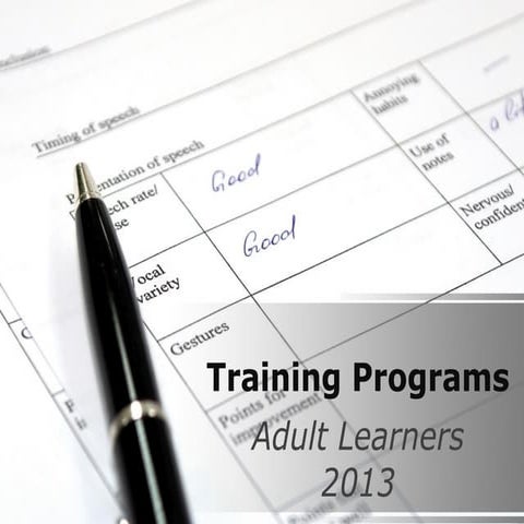 Training Adult Learners PowerPoint PPT Content Modern Sample