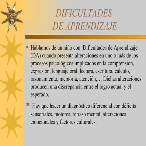 dificultades de aprendizaje