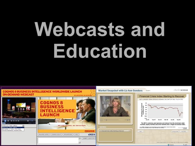 Webcasting in Education | POT
