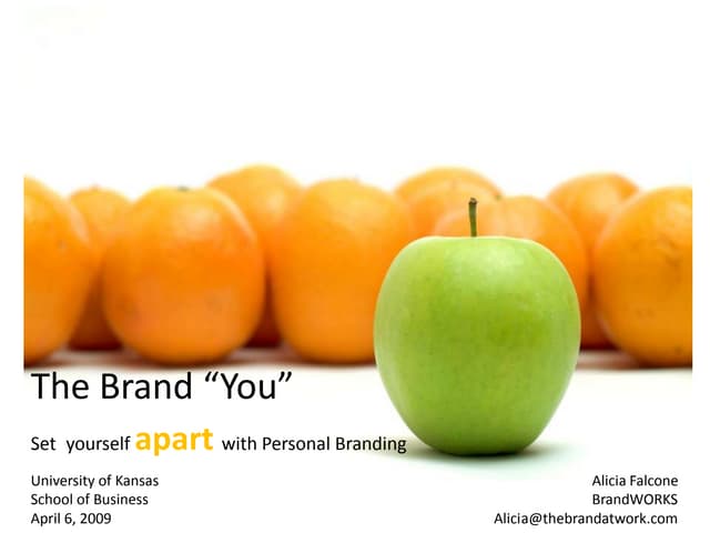 Personal Branding Presentation Kansas University, School of Business 4-6-2009