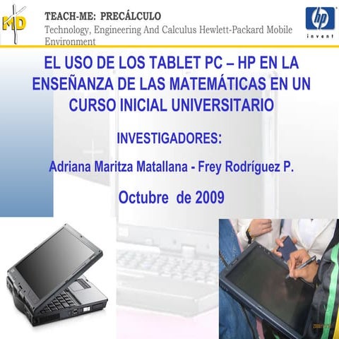 Uso de dispositivos móviles  en el aprendizaje del precalculo