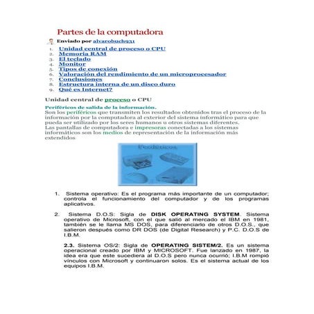 partes de la computadora