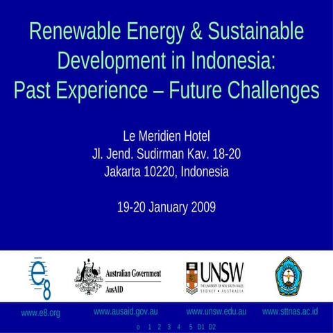 Renewable Energy & Sustainable Development in Indonesia | PPT