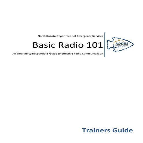 Basic Radio 101 Trainers Guide