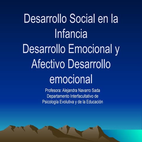 EL DESARROLLO EMOCIONAL