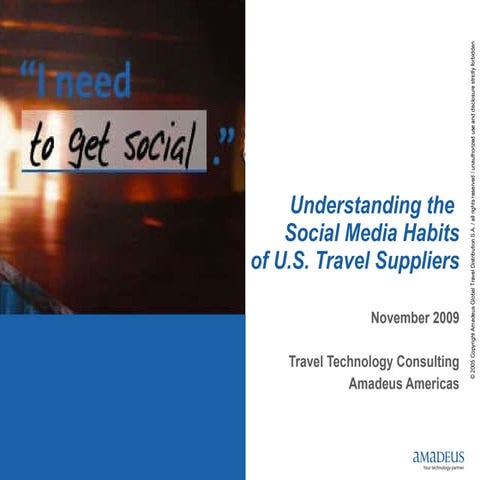 Understanding the Social Media Habits of U.S. Travel Suppliers