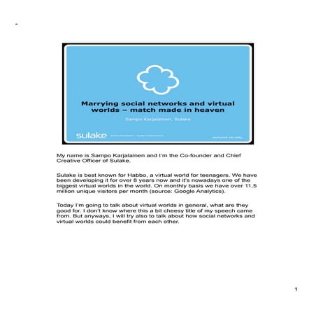 SNWF Habbo Presentation