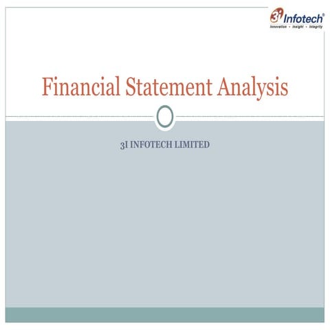 Financial Statement Analysis for 3i Infotech