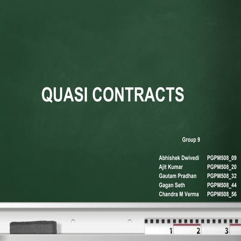 Quasi Contracts - Business Law