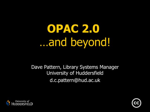 OPAC 2.0 and Beyond
