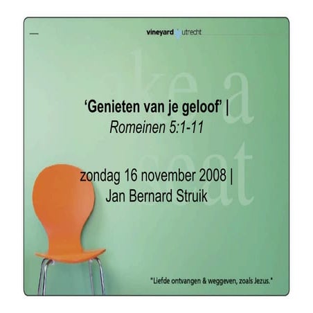 VGU Genieten van je geloof