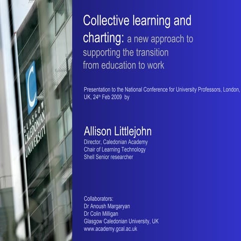 Collective Learning and Charting, Allison Littlejohn