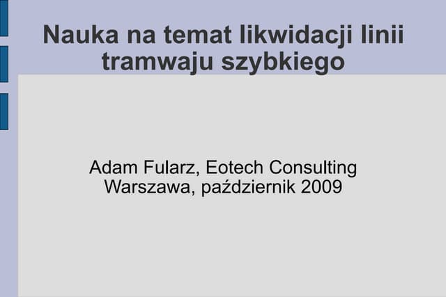 Likwidacja linii tramwaju szybkiego w Zielonej Górze