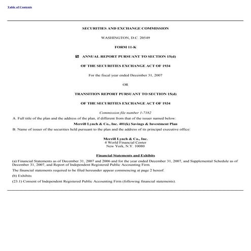 Merrill Lynch_SEC Filing_Employee Stock Purchase