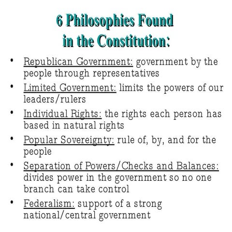 Philosophies of the Constitution
