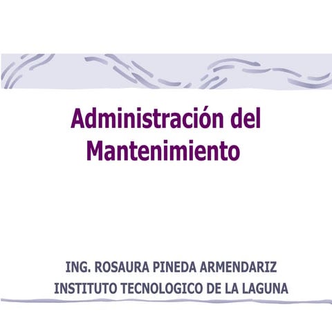 ADMINISTRACION DEL MANTENIMIENTO INDUSTRIAL