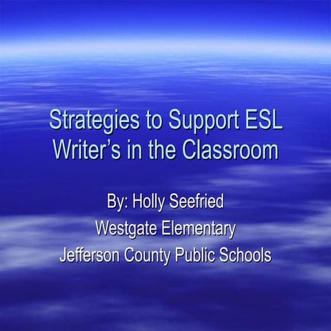 C:\Documents And Settings\Jeffco\Desktop\Strategies To Support Esl Writer’S I...